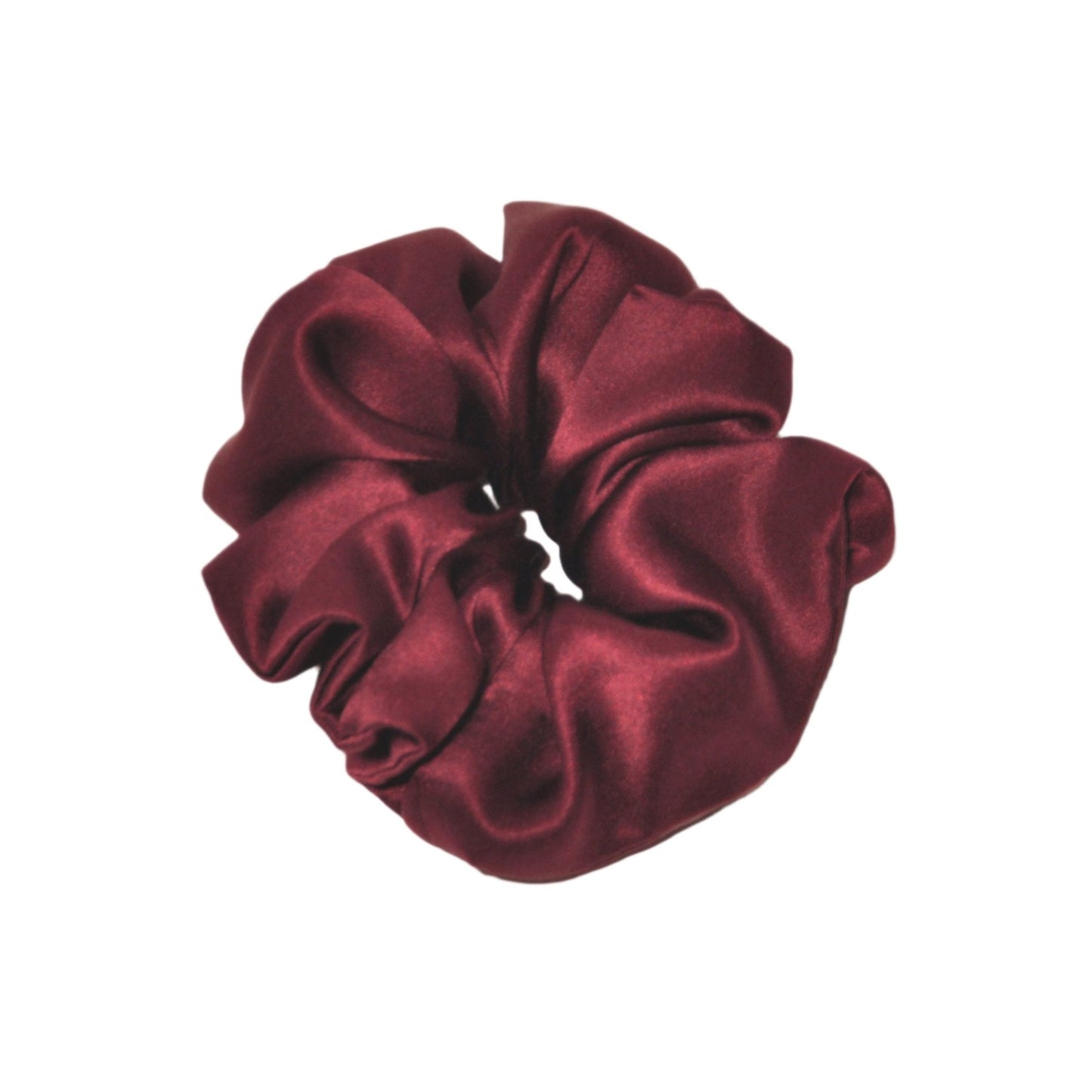 Burgundy Silk Scrunchie