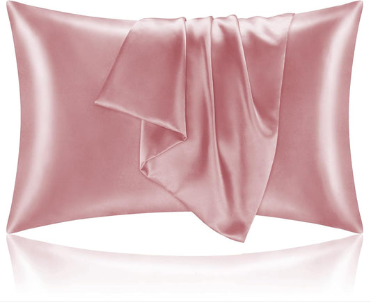 Powder Pink Silk Pillowcase