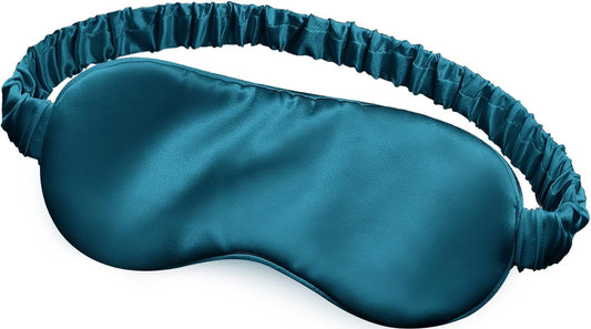 Electric Blue Silk Eye Mask