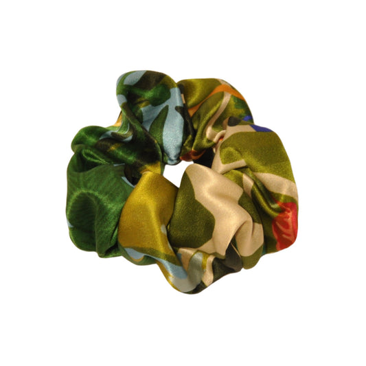 Tropical Garden Silk Scrunchie