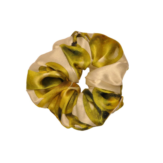 Grape Print Silk Scrunchie