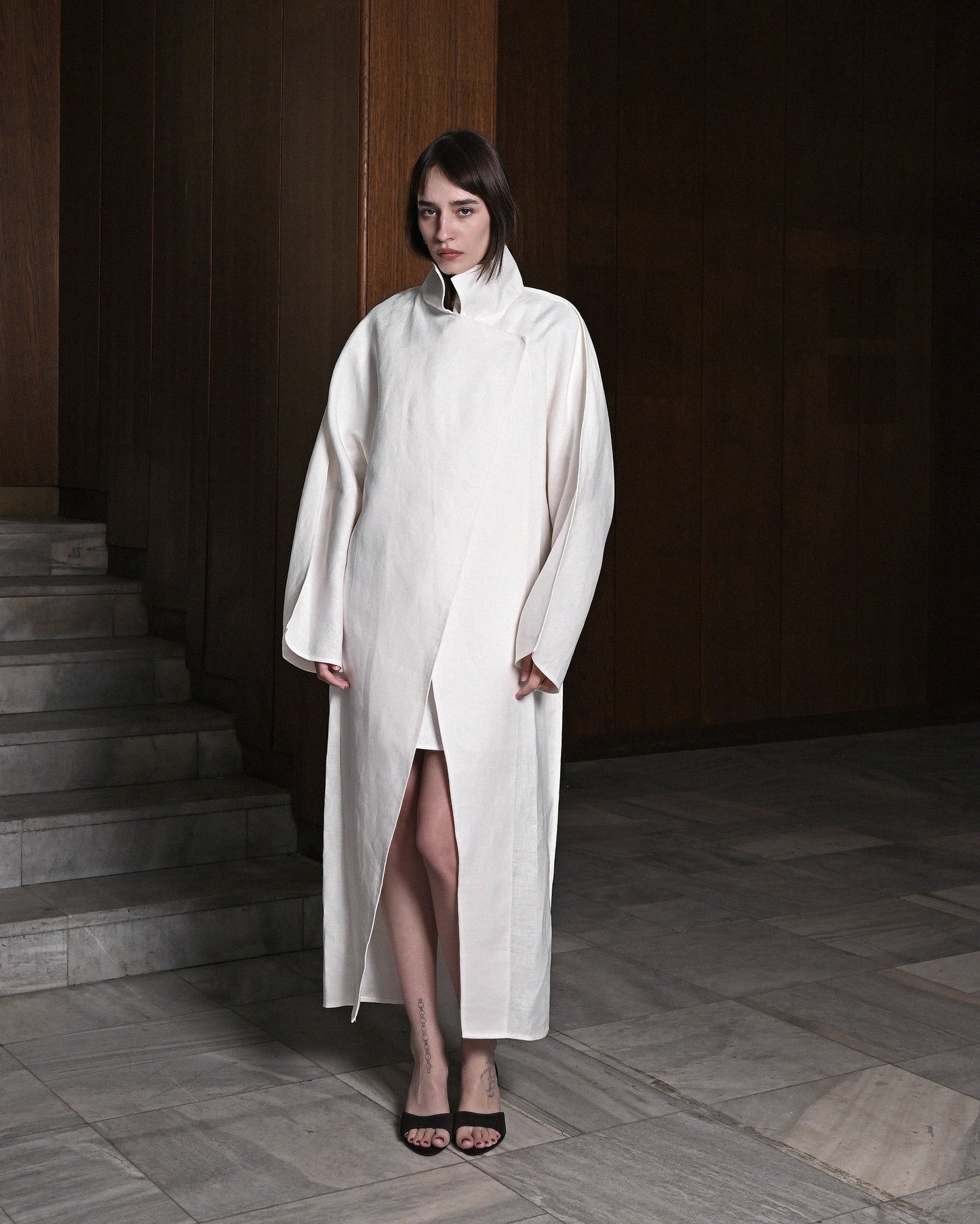 White Linen Coat