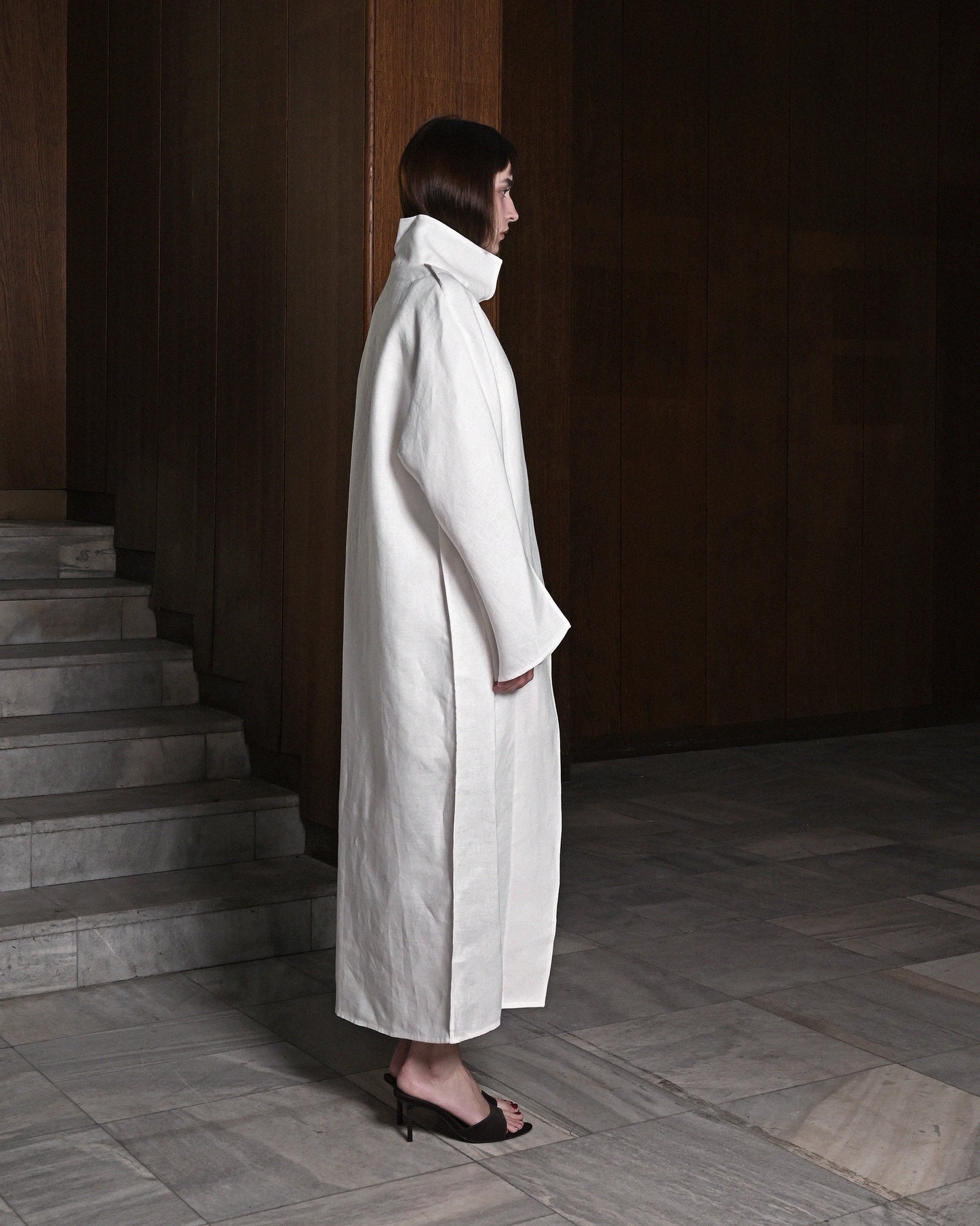 White Linen Coat