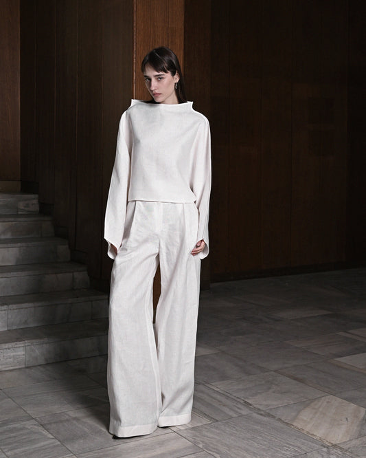 White Linen Trousers