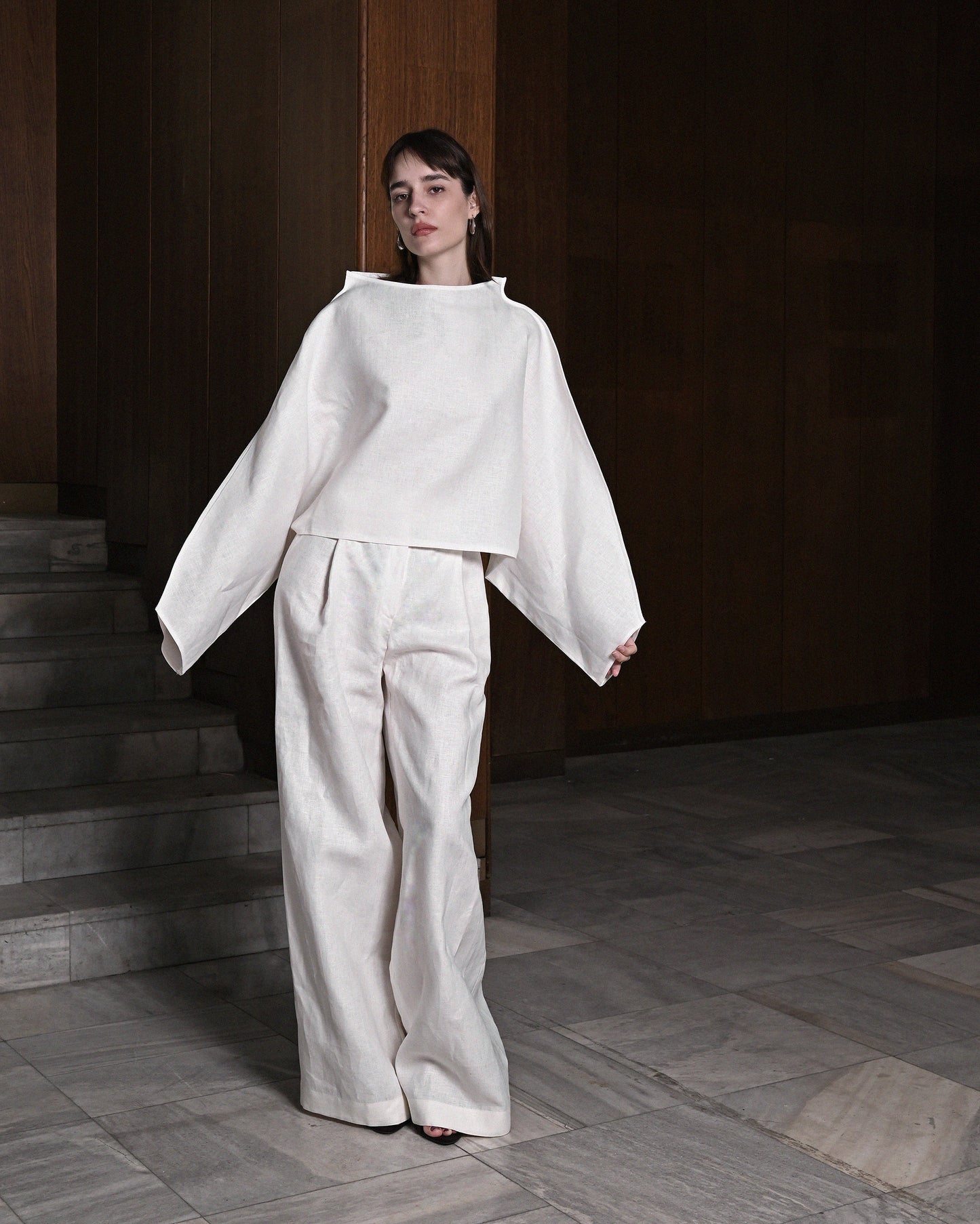 White Linen Blouse