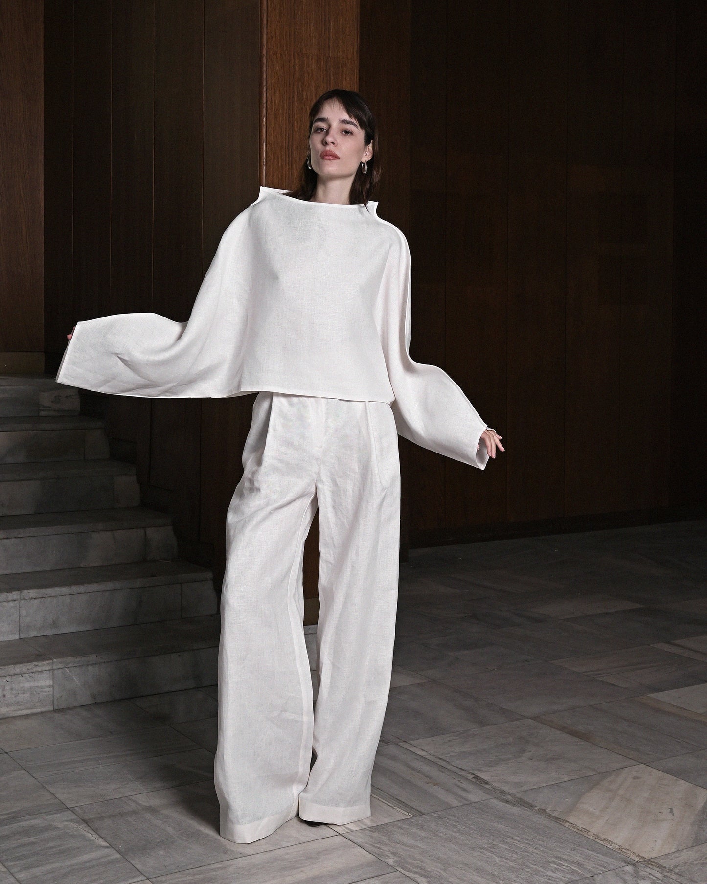 White Linen Blouse