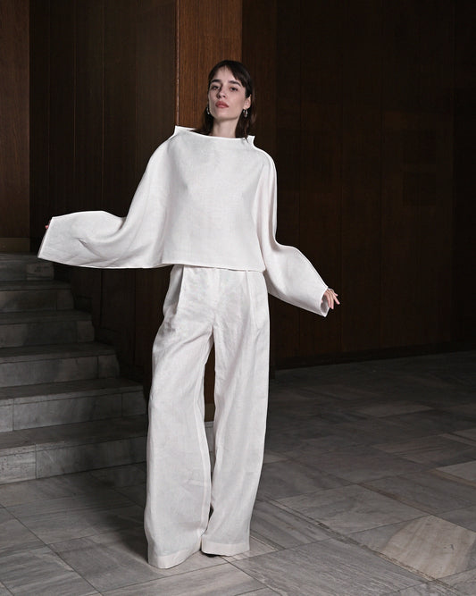 White Linen Blouse
