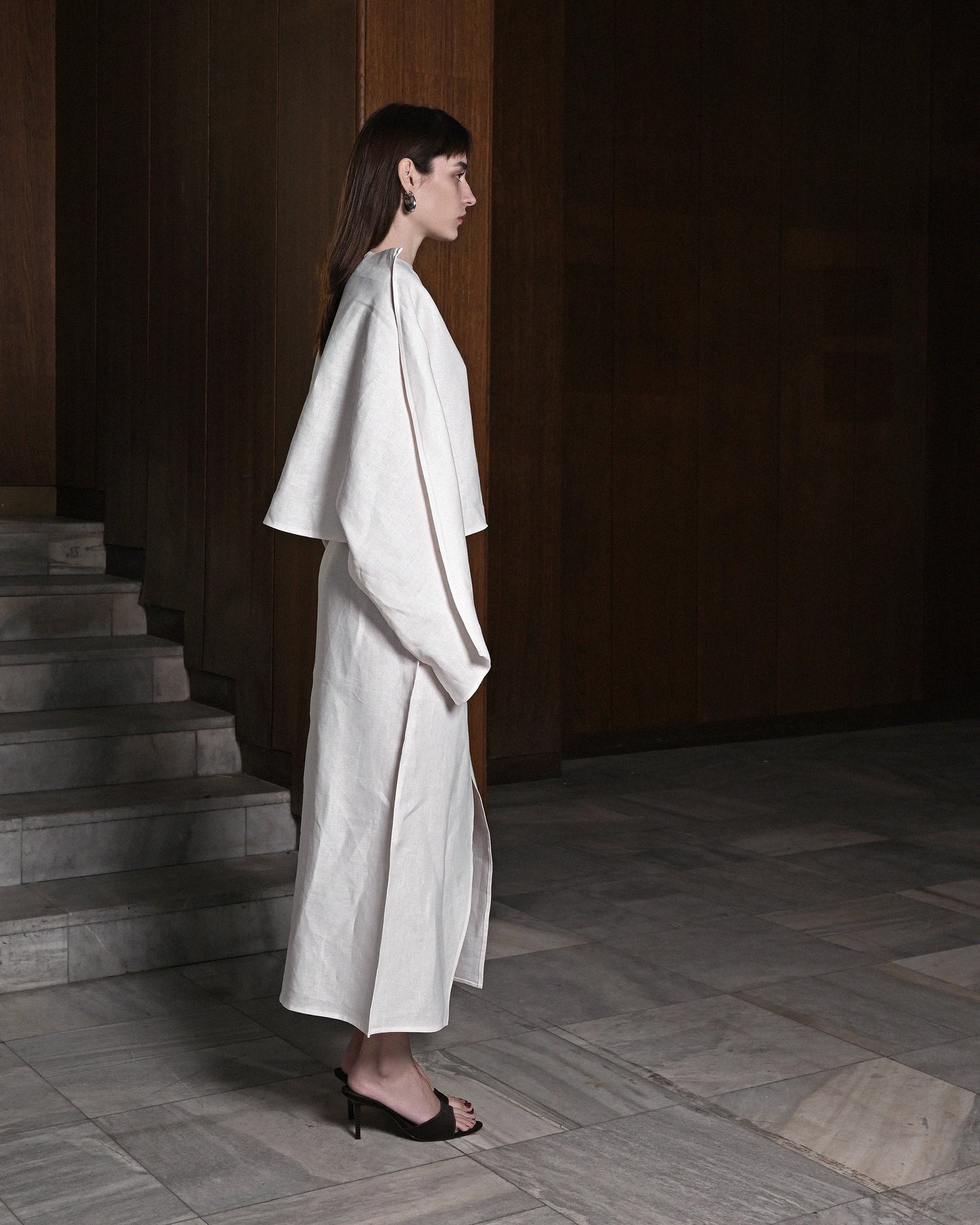 White Linen Skirt