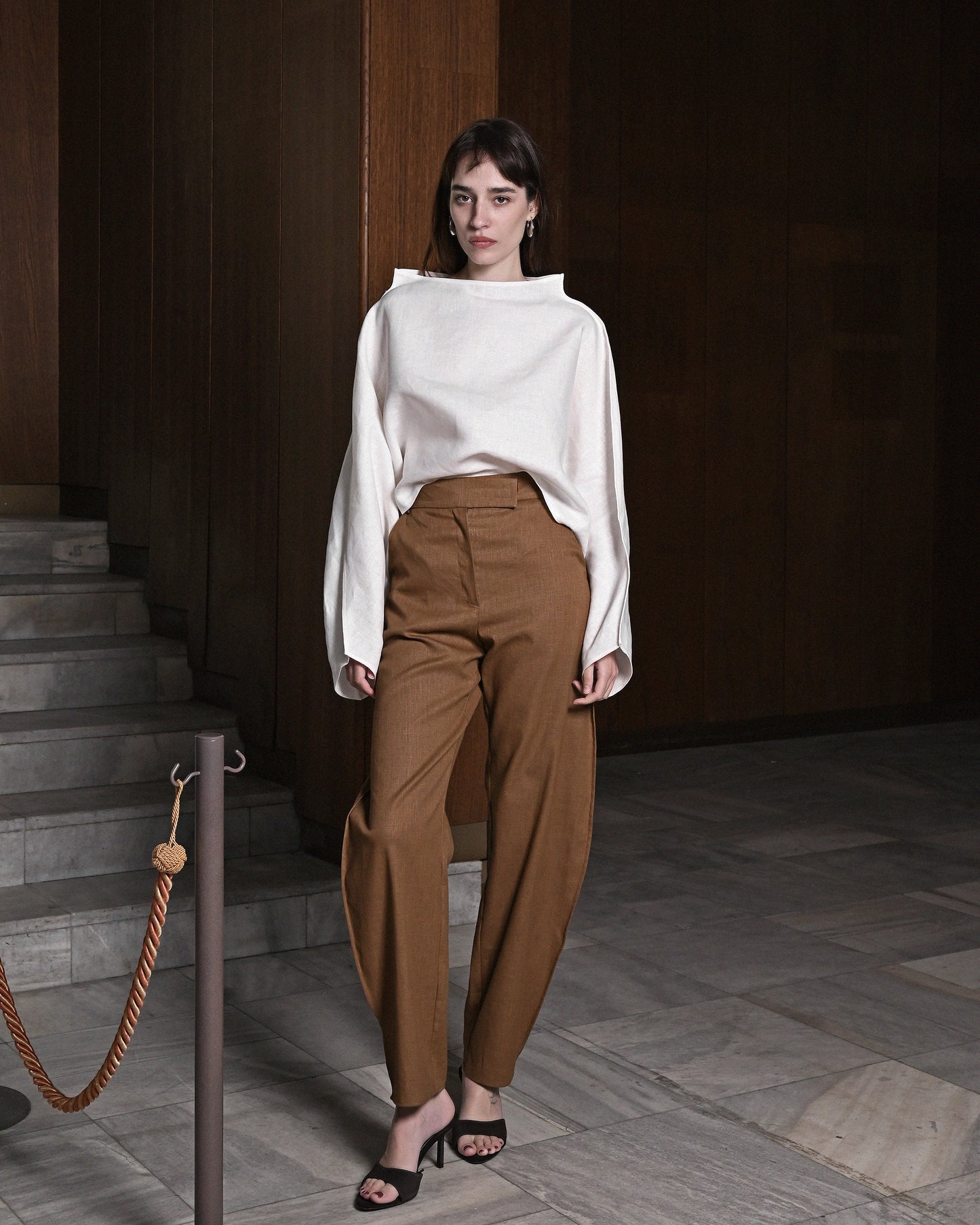 Brown Linen Trousers