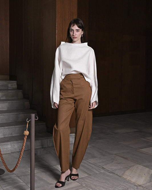 Brown Linen Trousers