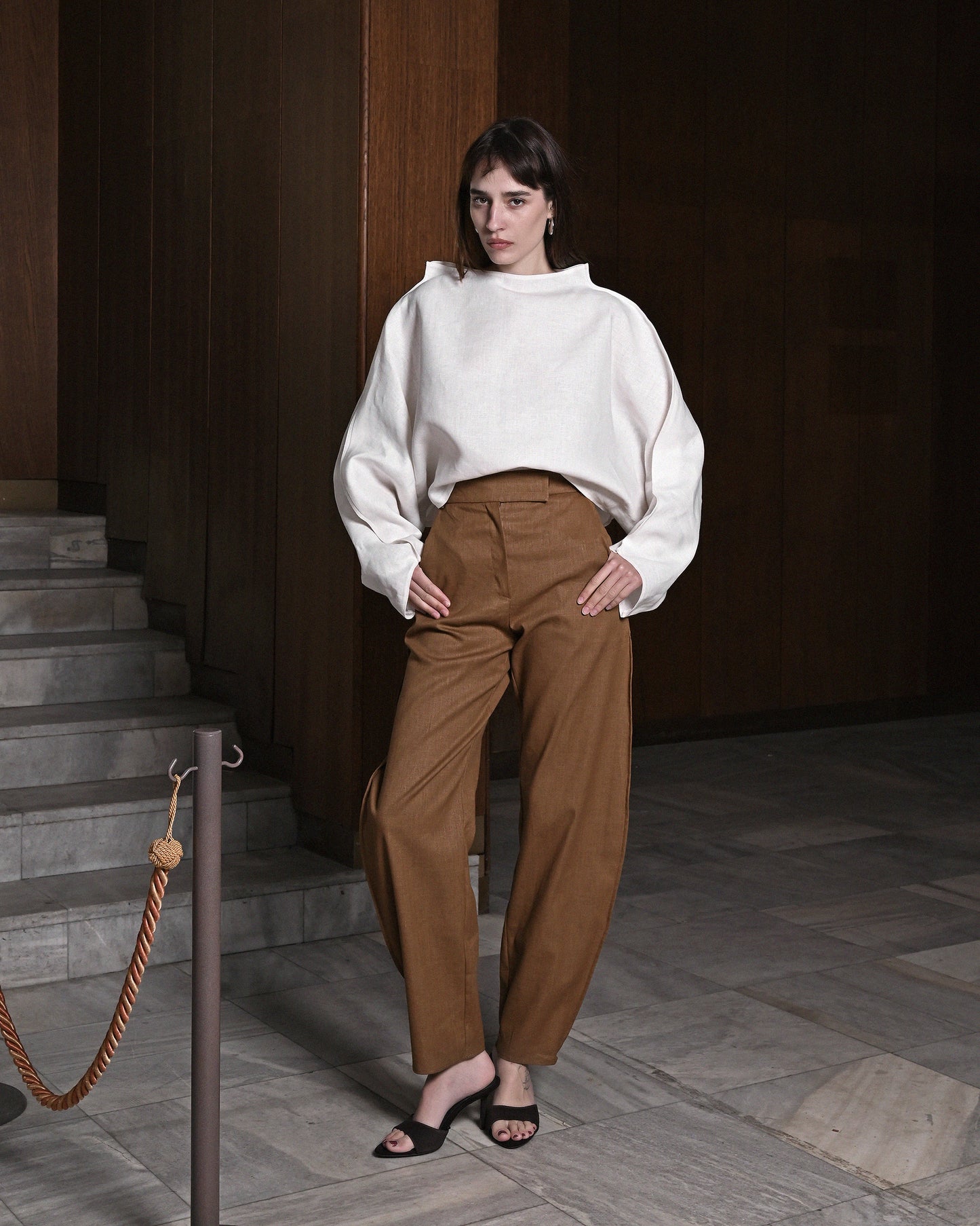 Brown Linen Trousers