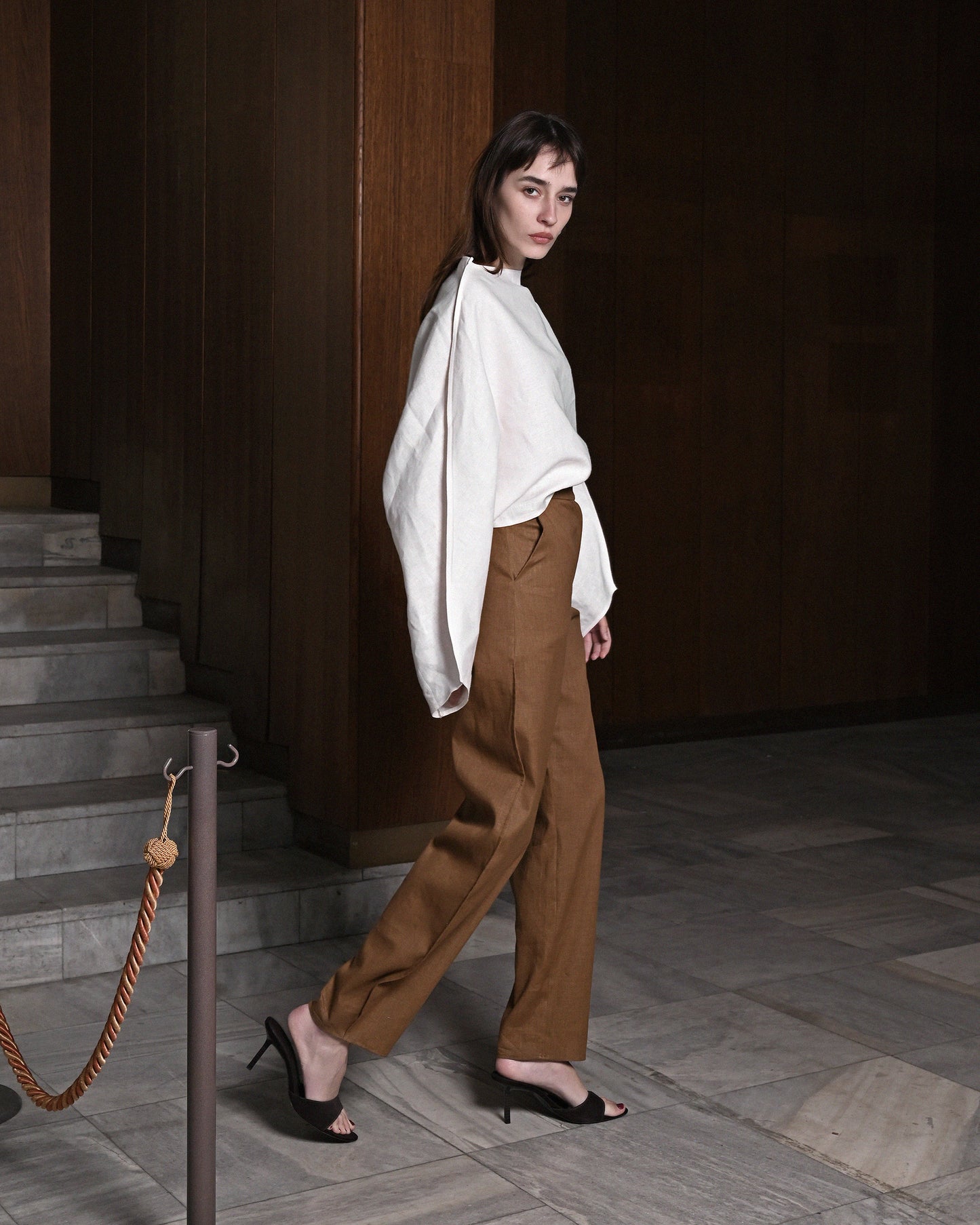Brown Linen Trousers