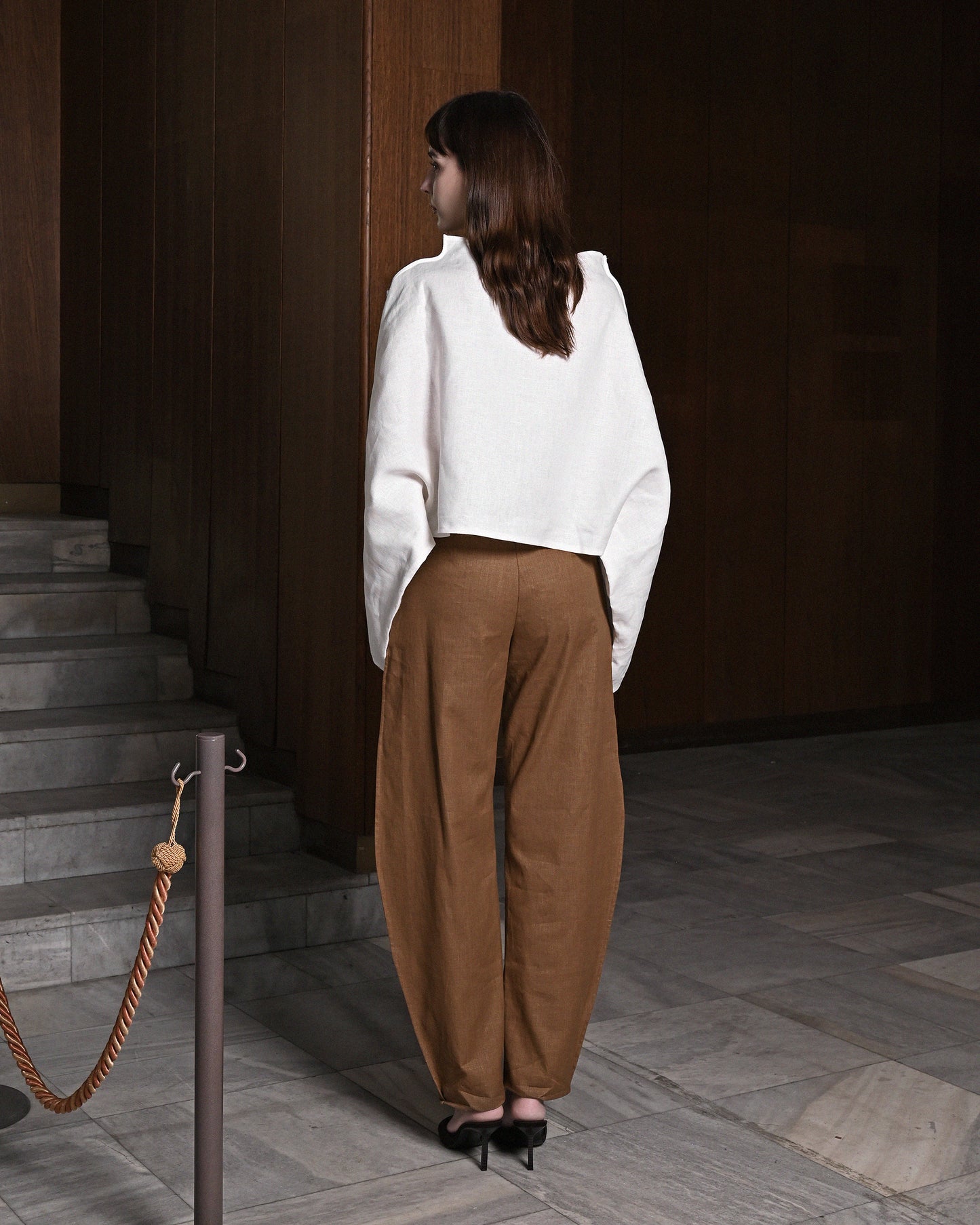 Brown Linen Trousers