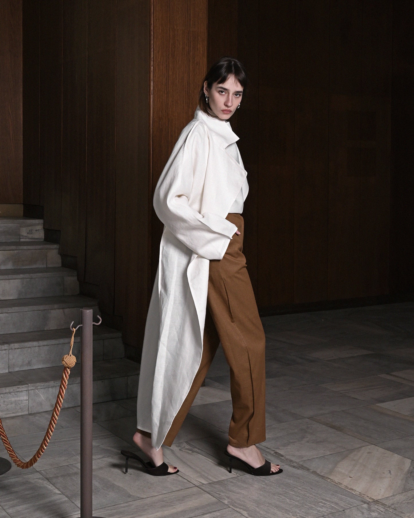 White Linen Coat