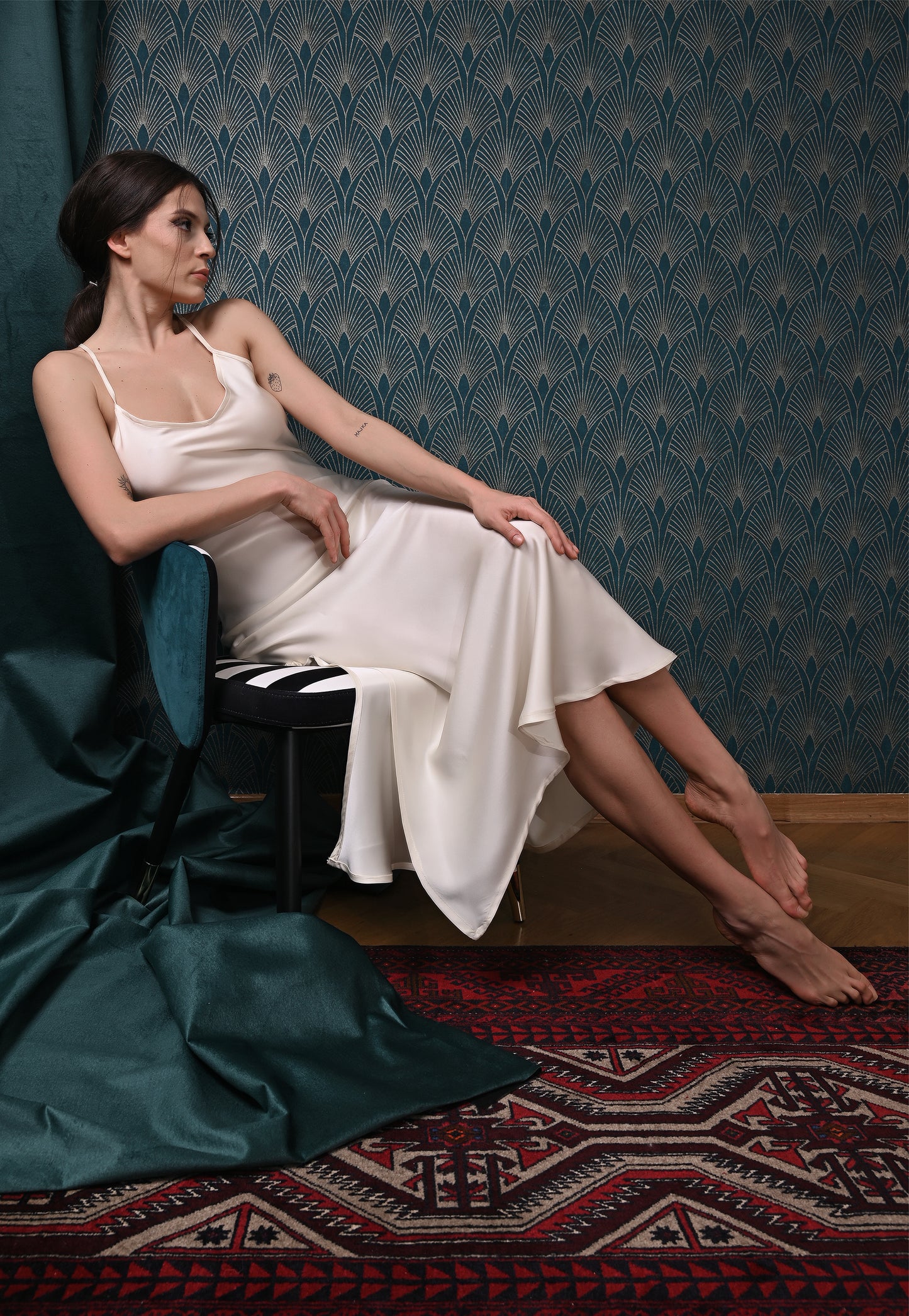 Marshmallow Cream Silk Gown