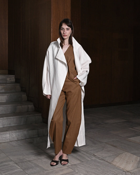 White Linen Coat