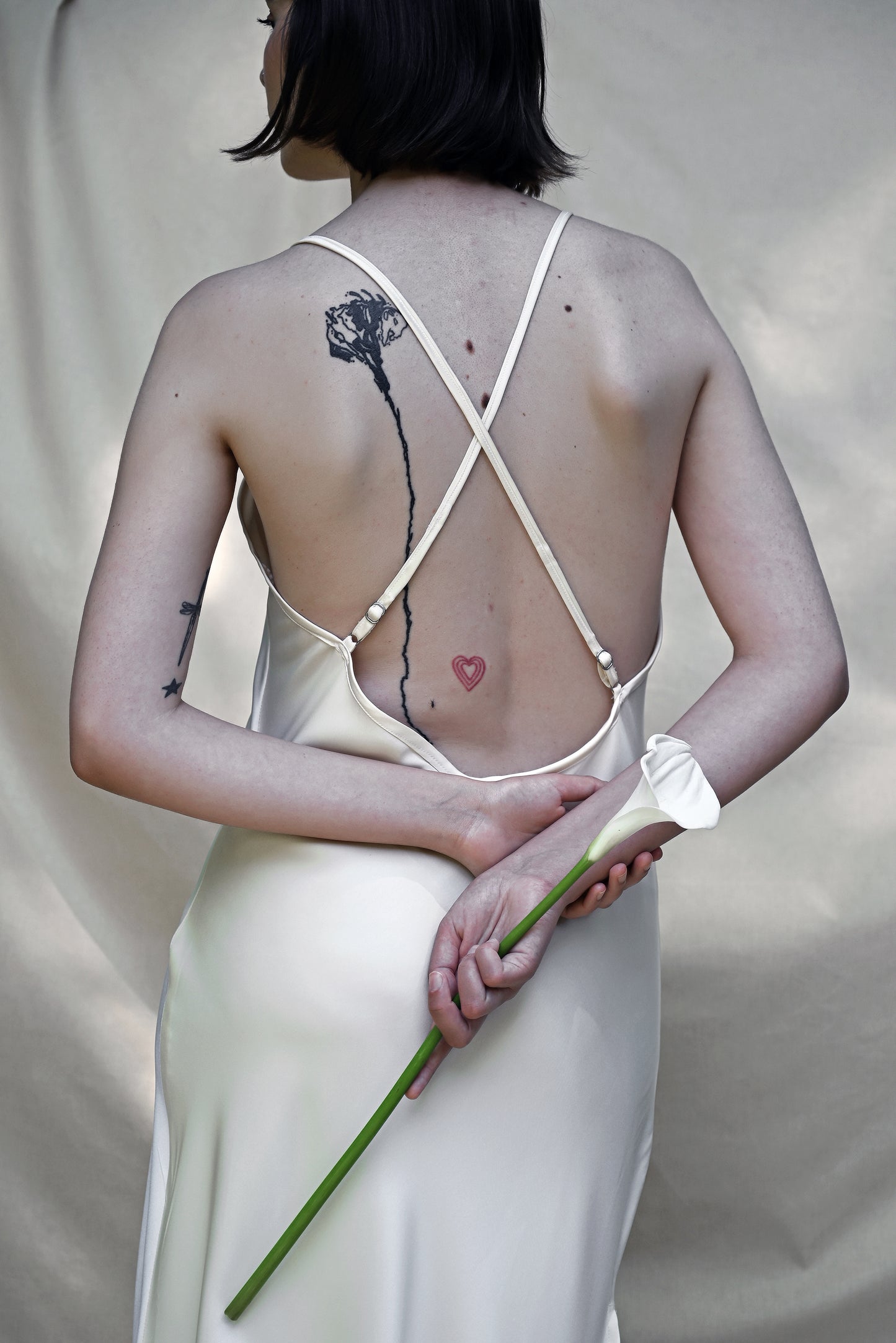 Marshmallow Cream Silk Gown