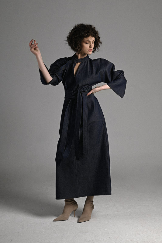 The V-Denim Dress