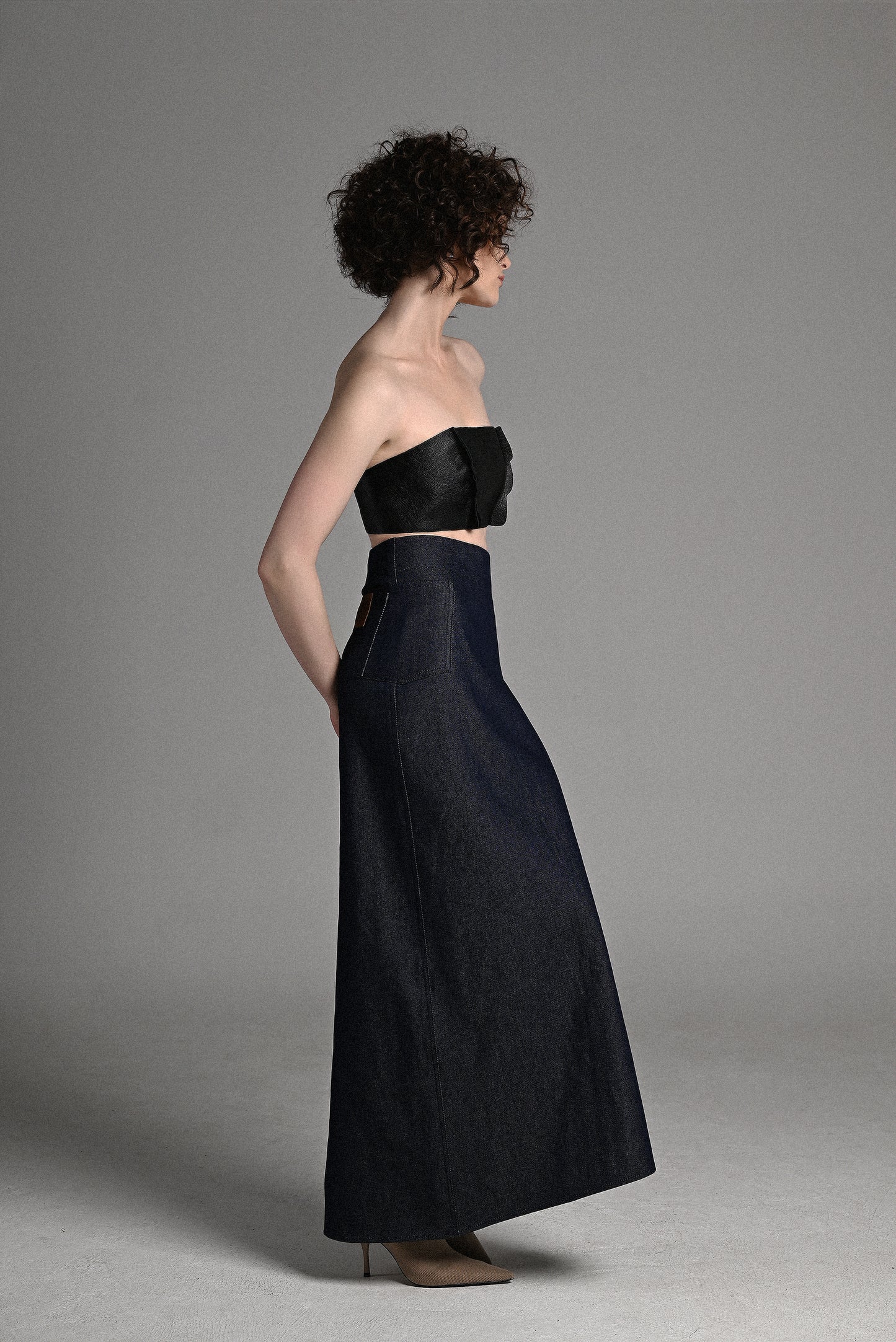 The Zipped Denim Skirt