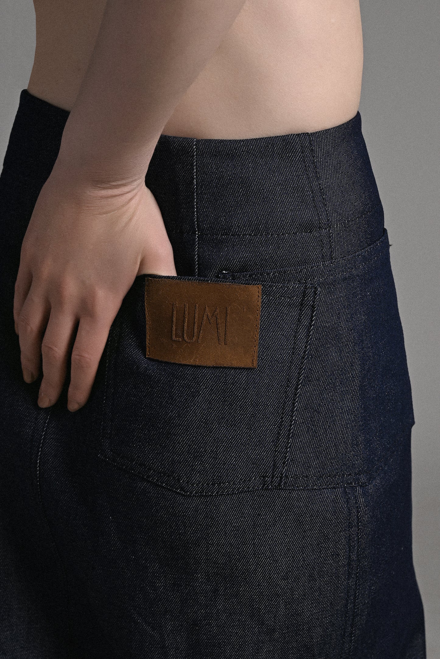 The Zipped Denim Skirt