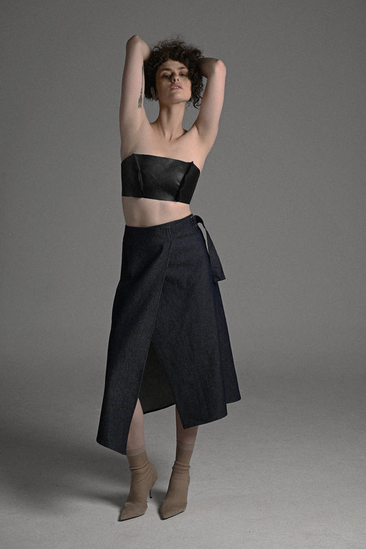 The Asymmetric Denim Skirt