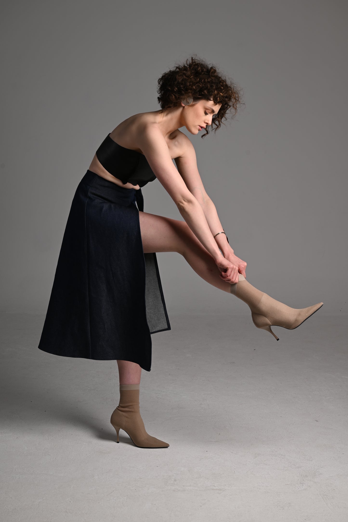 The Asymmetric Denim Skirt