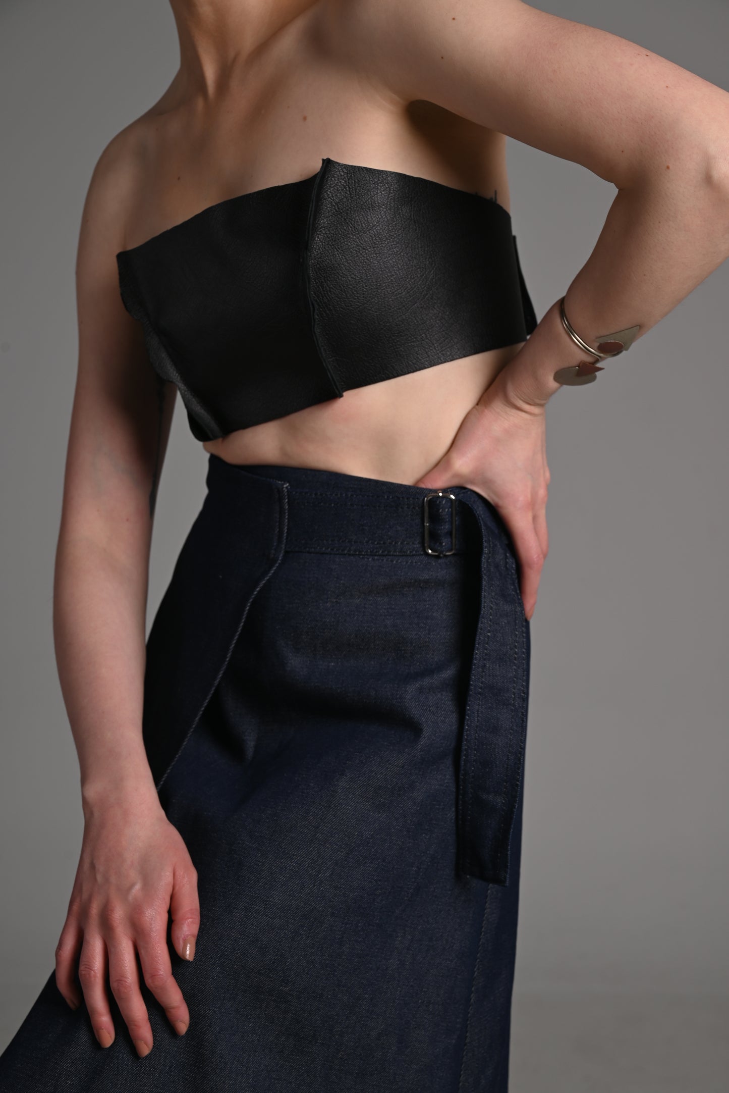 The Asymmetric Denim Skirt