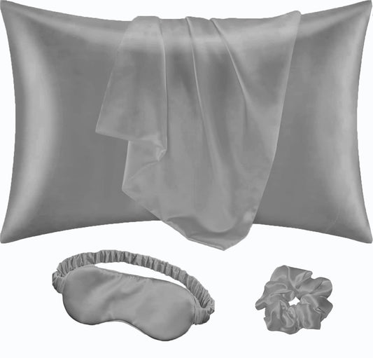 Moonstone Grey Silk Slumber Bundle