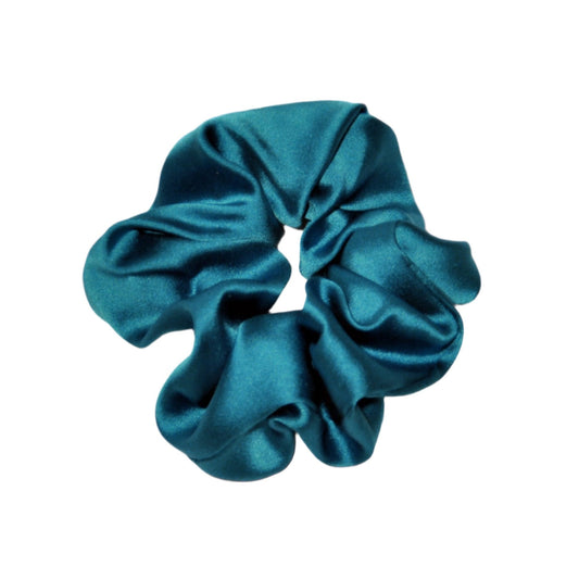 Electric Blue Silk Scrunchie